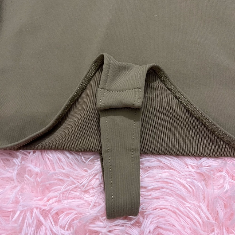 Free People Khaki V-Neck Bodysuit - Picture 2 of 3